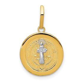 77663 14K GOLD TWO TONE SAINT BENEDICT MEDAL