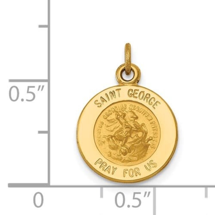 77096 14K YELLOW GOLD SAINT GEORGE MEDAL SOLID