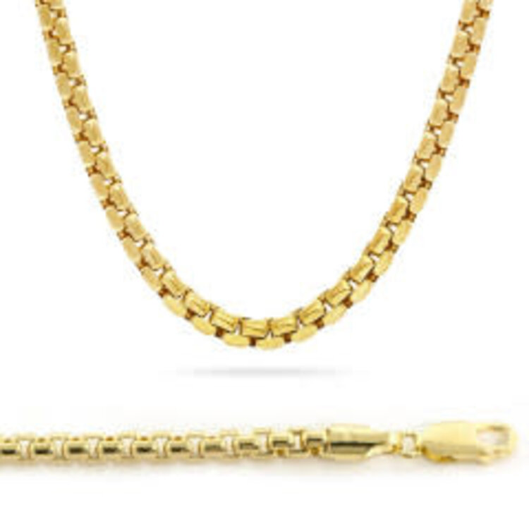 50456 14K YELLOW GOLD 20" 2MM ROUNDED BOX STYLE CHAIN