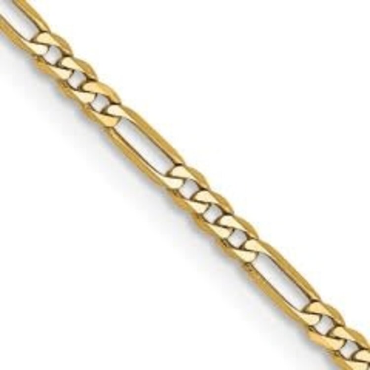 50457 14K YELLOW GOLD 18" 1.85MM FIGARO LINK CHAIN