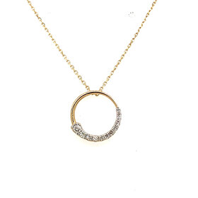 70579 14K YELLOW GOLD .25CT DIAMOND CIRCLE OF LIFE PENDANT SET