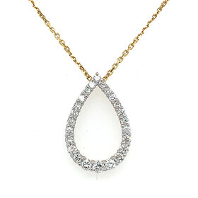 70580 14K YELLOW GOLD .50CT DIAMOND OPEN PEAR SHAPE PENDANT SET