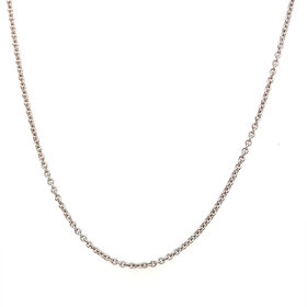 50460 14K WHITE GOLD 16" ROLO LINK CHAIN