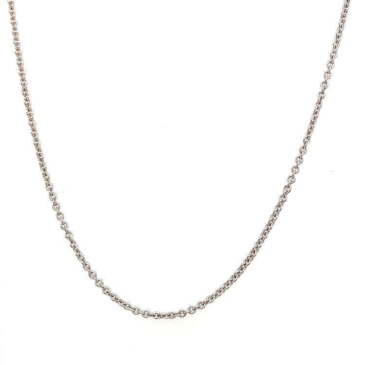 50460 14K WHITE GOLD 16" ROLO LINK CHAIN