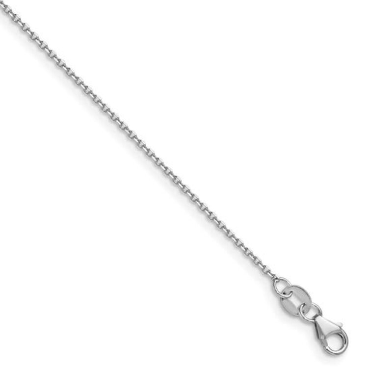 50461 14K WHITE GOLD 18" THIN CABLE LINK CHAIN