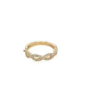 475432 14K YELLOW GOLD .37CT DIAMOND INFINITY LADIES WEDDING BAND