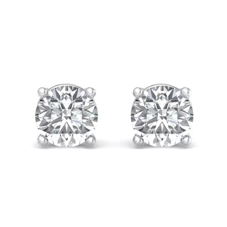 31521 14K WHITE GOLD .20TCW DIAMOND ROUND SCREW BACK STUDS