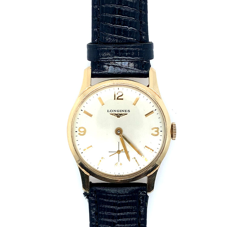 10049 GOLD FILLED LONGINES WIND UP MENS VINTAGE WATCH PRE-OWNED