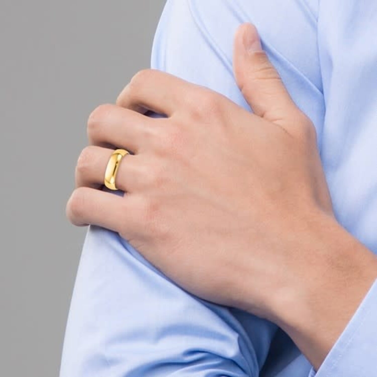 475433 14K YELLOW GOLD HIGH POLISH COMFORT FIT 6MM WEDDING BAND