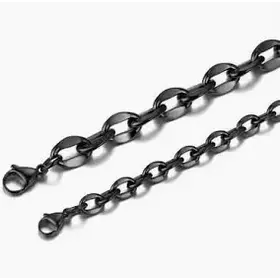 90045 STAINLESS STEEL 22" GUNMETAL ROLO LINK CHAIN