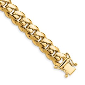 25052 14K YELLOW GOLD 9" MIAMI CUBAN MEN'S BRACELET 8.5MM