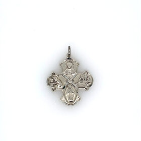 80187 STERLING SILVER FOUR WAY MEDAL 1.25''