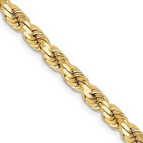 50469 14K YELLOW GOLD 20'' ROPE LINK CHAIN CHAIN 4MM