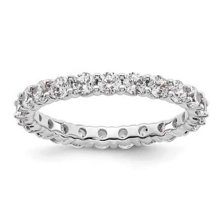 475450 14K WHITE GOLD 2CT DIAMOND ETERNITY COMMON PRONG SETTING WEDDING   BAND