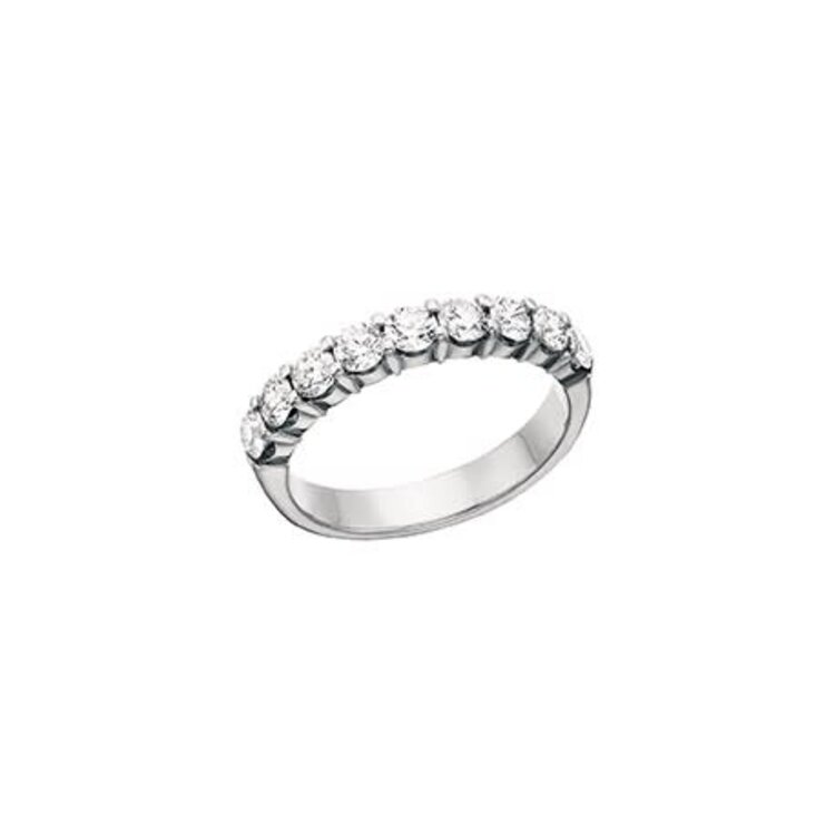475452 14K WHITE GOLD .61CT DIAMOND WEDDING BAND (9 STONES)