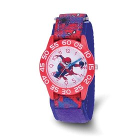 XWA6420 Marvel Spider-Man Kids Red/Blue Nylon Time Teacher Watch