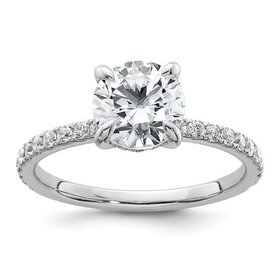 475454 18K WHITE GOLD .72CT J VS2 ROUND DIAMOND .34TCW SOLITAIRE ENGAGEMENT RING