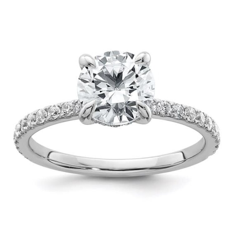 475454 18K WHITE GOLD .72CT J VS2 ROUND DIAMOND .34TCW SOLITAIRE ENGAGEMENT RING