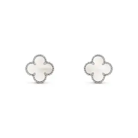 80200 STERLING SILVER MOTHER OF PEARL CLOVER 12MM STUDS