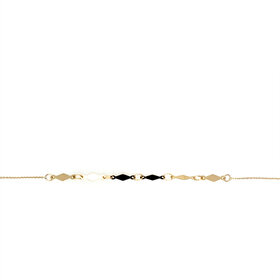 20471 14K YELLOW GOLD DIAMOND SHAPED MIRROR LINK BRACELET