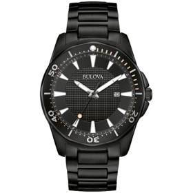 BULOVA BLACK TONE LUMINOUS HANDS AND MARKERS MEN'S WATCH