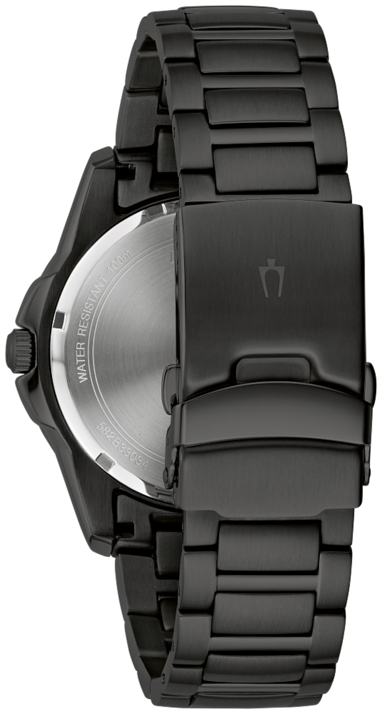 BULOVA BLACK TONE LUMINOUS HANDS AND MARKERS MEN'S WATCH