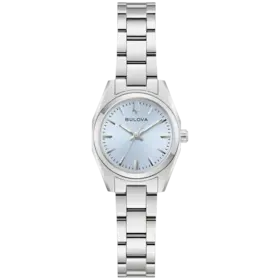 BULOVA SURVEYOR LIGHT BLUE DIAL LADIES WATCH