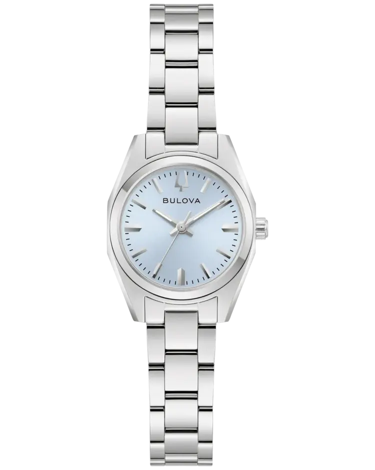 BULOVA SURVEYOR LIGHT BLUE DIAL LADIES WATCH