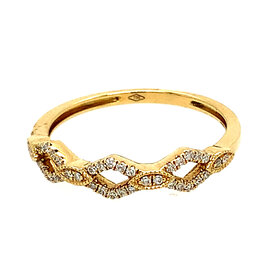 475459 18K YELLOW GOLD .14TCW DIAMOND TRIPLE OPEN RHOMBUS BAND