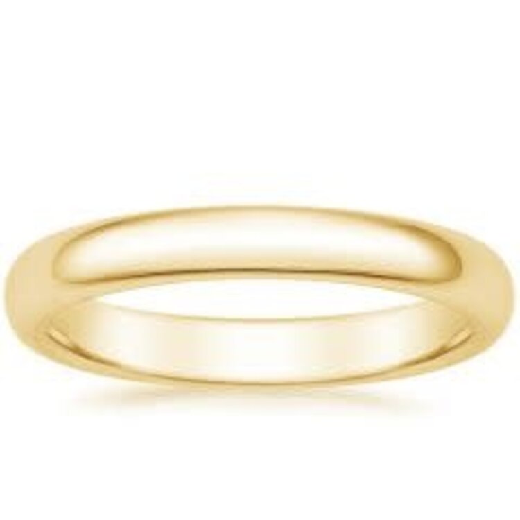 475461 14K YELLOW GOLD 3MM HIGH POLISHED WEDDING BAND (SIZE 13)