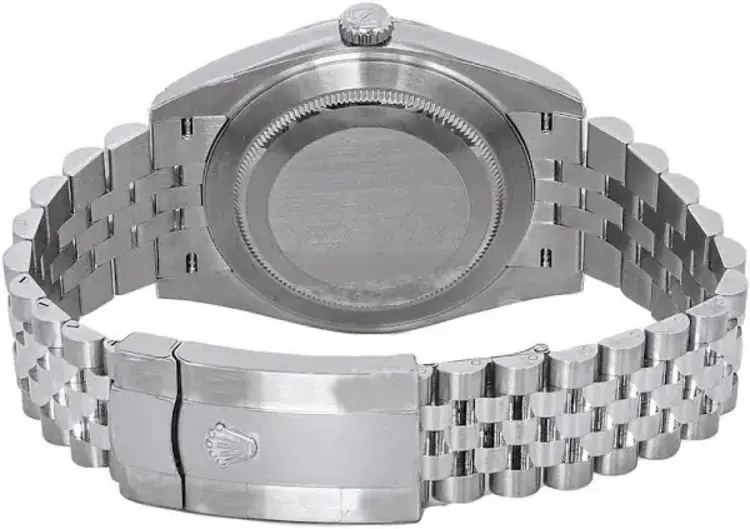 10054 ROLEX OYSTER PERPETUAL DATEJUST WHITE ROMAN NUMERALS DIAL JUBILEE WATCH BAND