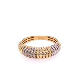 40487 10K TWO TONE SLINKY STYLE LADIES RING