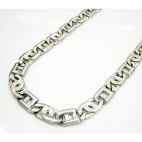 80218 STERLING SILVER 25" TIGER EYE LINK 7MM CHAIN