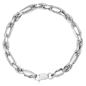 80226 STERLING SILVER 8"MILANO ROPE LINK BRACELET