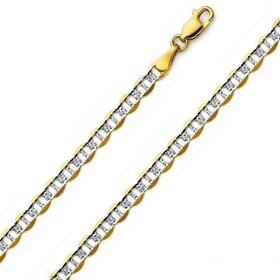 25067 10K YELLOW GOLD 9" DIAMOND CUT GUCCI LINK BRACELET 4.3MM