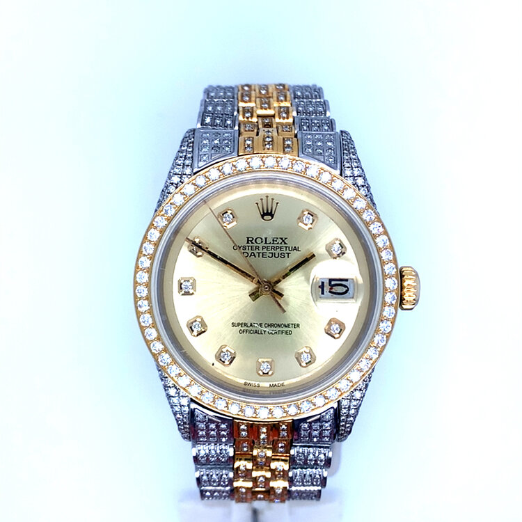 10055 TWO TONE DIAMOND 36MM DATEJUST MEN'S WATCH