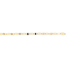 20489 14K YELLOW GOLD 10" FLIP LINK CHAIN ANKLET