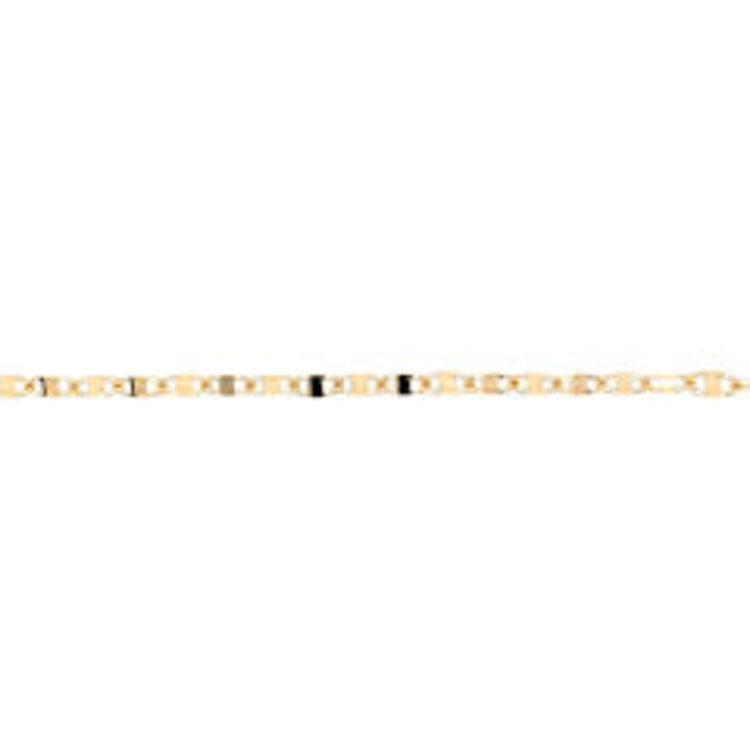 20489 14K YELLOW GOLD 10" FLIP LINK CHAIN ANKLET