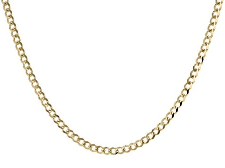 50483 14K 22" YELLOW GOLD 2.5MM CUBAN LINK CHAIN