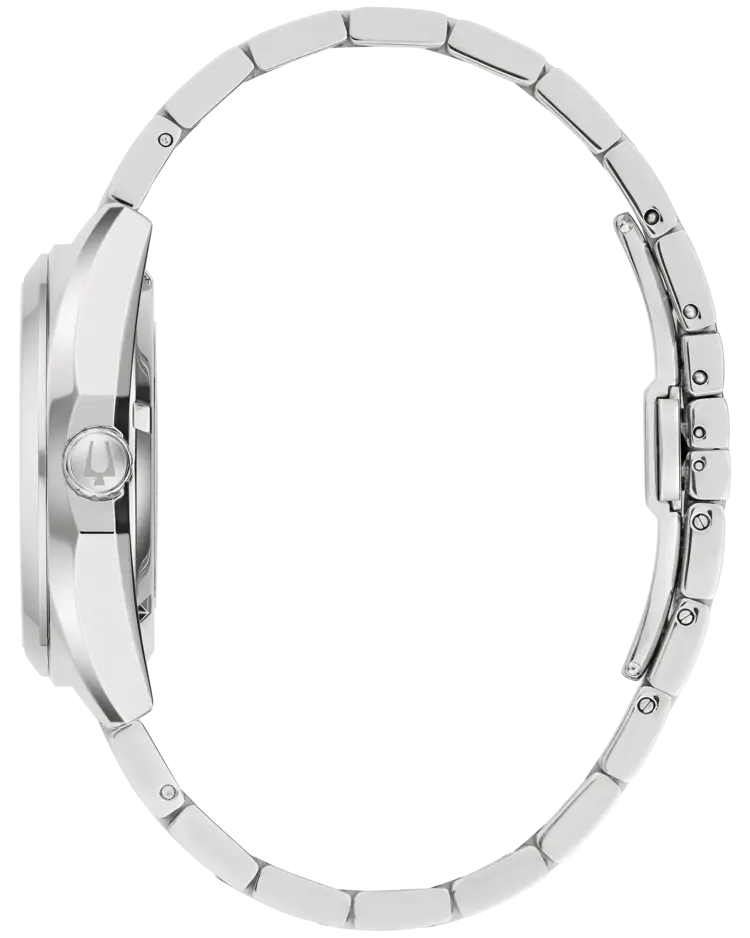 Bulova 04242960521 BULOVA STAINLESS STEEL SURVEYOR LIGHT BLUE SUNBURST DIAL SAPPHIRE CRYSTAL  AUTOMATIC MEN'S WATCH