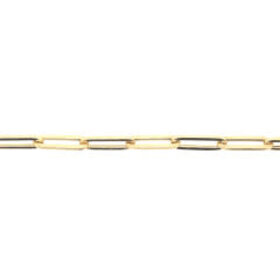 20498 14K YELLOW GOLD SOLID 7" PAPERCLIP BRACELET