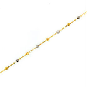25068 14K TWO TONE BEDAD BRACELET 7.5''