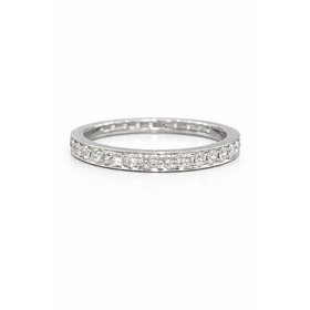 475466 18K WHITE GOLD .65TCW DIAMOND ETERNITY CHANNEL SET BAND (SIZE 6)