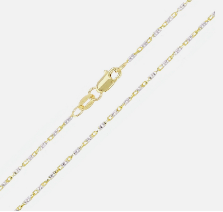 50490 14K 18'' TWO TONE  RASO CHAIN