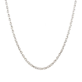 50492 14K 18'' WHITE GOLD TEXTURED TWISTED CABLE CHAIN