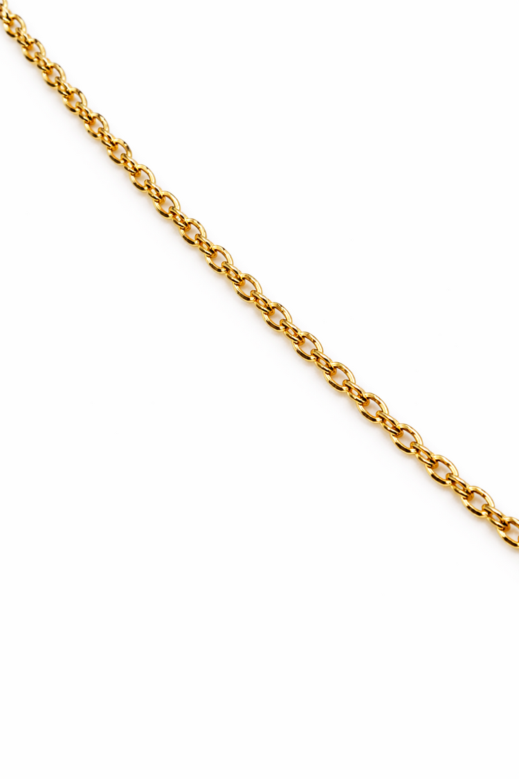50558 14K YELLOW GOLD 18" CABLE LINK CHAIN