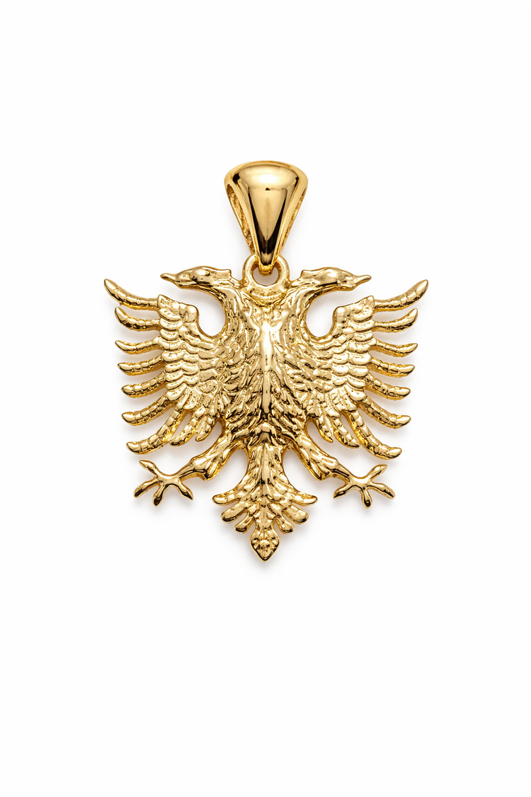78152 14K YELLOW GOLD ALBANIAN EAGLE CHARM