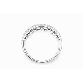 475470 14K WHITE GOLD .30TCW  UNDER GALLERY PAVE DIAMOND BAND