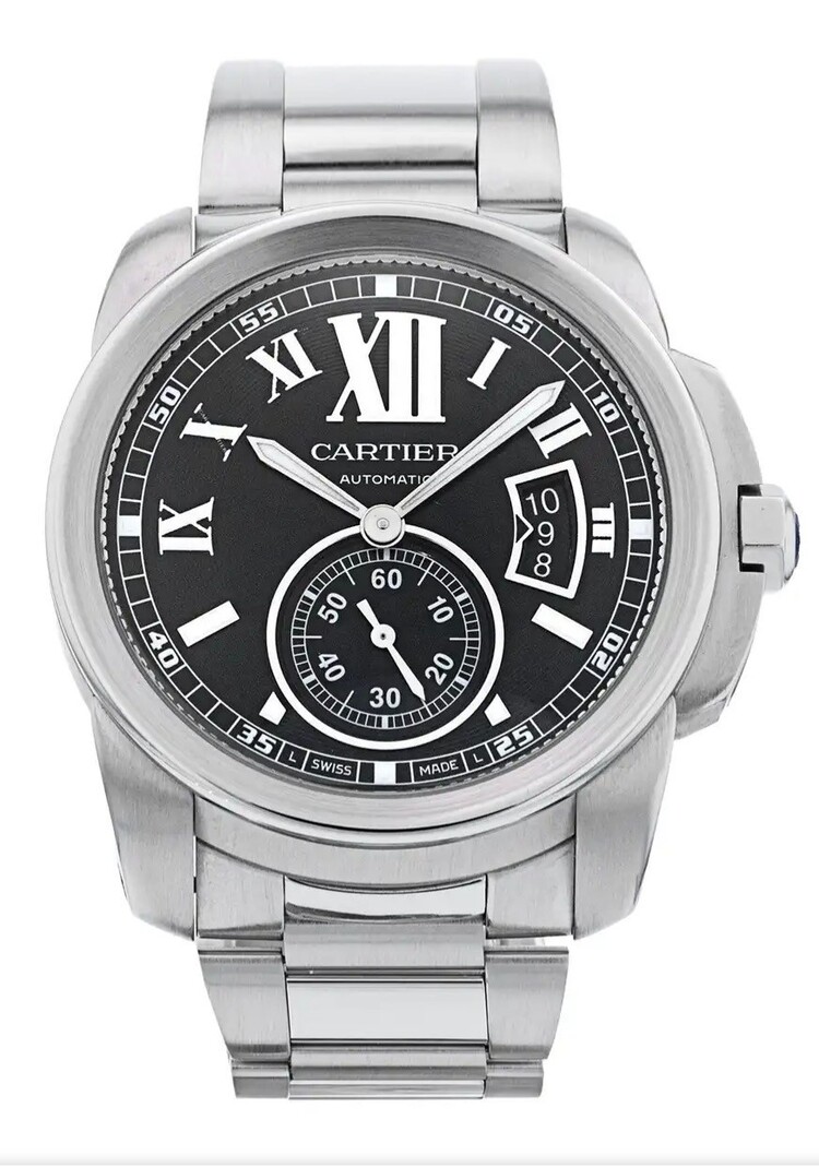 10057 CALIBRE THE CARTIER BLACK ROMAN NUMERAL DIAL AUTOMATIC  MEN’S WATCH