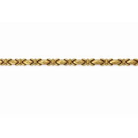 20393 14K YELLOW GOLD SATIN AND HIGH POLISH FINISH STAMPATO BRACELET